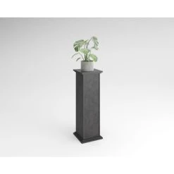 Coupon 🛒 FMD Möbel FMD Furniture Dekosäule Blumensäule 30 X 30 X 89 Cm In Matera, Mit 2 Höhenverstellbaren Ablagen Und Tür, Pflanzsäule 🔥